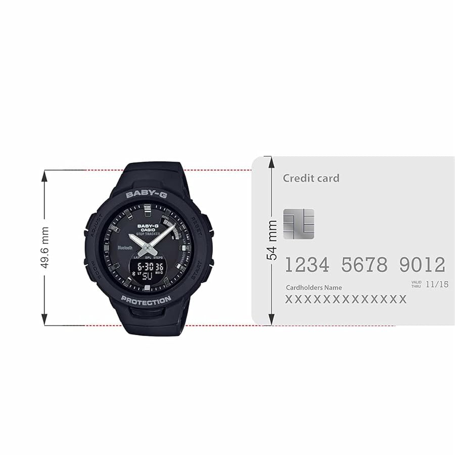 Baby-G G-SHOCK BSA-B100 ブラック Amazon.co.jp: [カシオ] 腕時計 ベビージー【国内正規品】 FOR